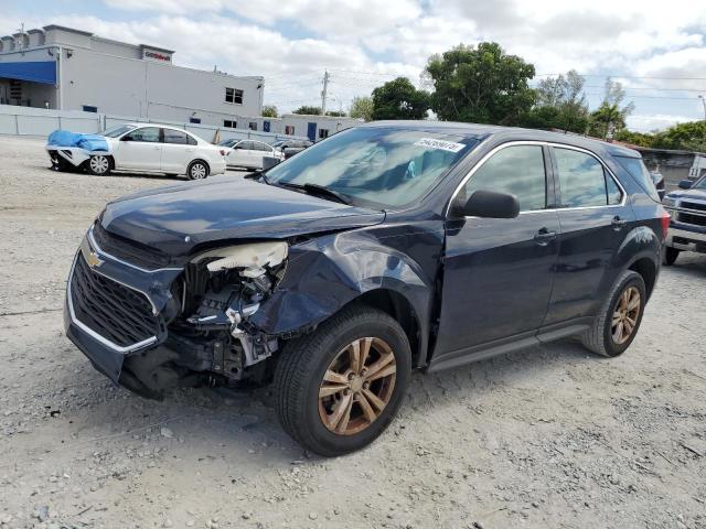 CHEVROLET EQUINOX LS 2017 blue  gas 2GNALBEK9H6124666 photo #1