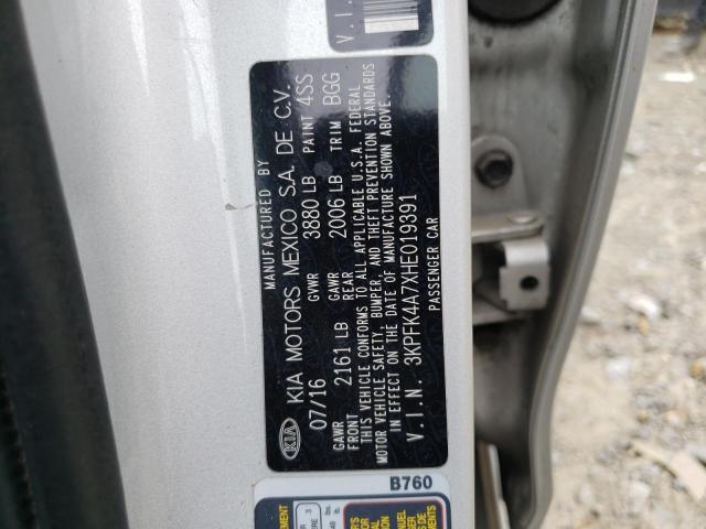 2017 KIA FORTE LX - 3KPFK4A7XHE019391