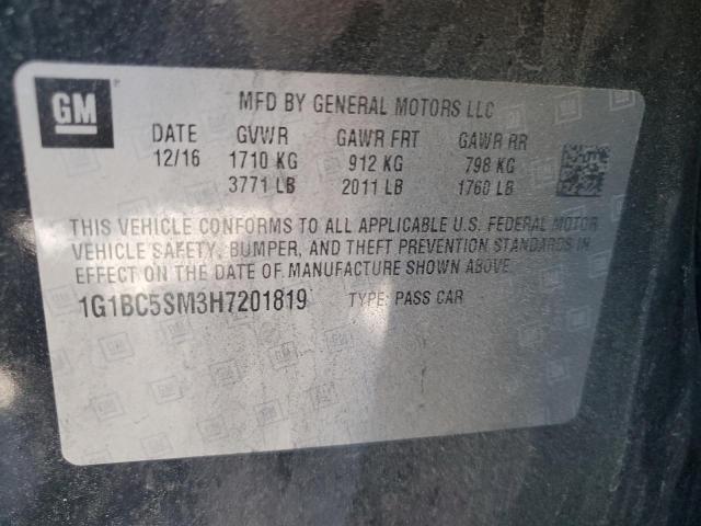 2017 CHEVROLET CRUZE LS 1G1BC5SM3H7201819