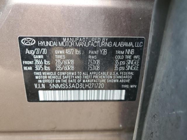 2020 HYUNDAI SANTA FE L - 5NMS53AD3LH271720