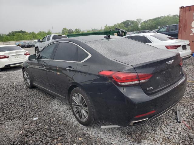 GENESIS G80 BASE 2018 black  gas KMHGN4JEXJU281179 photo #3