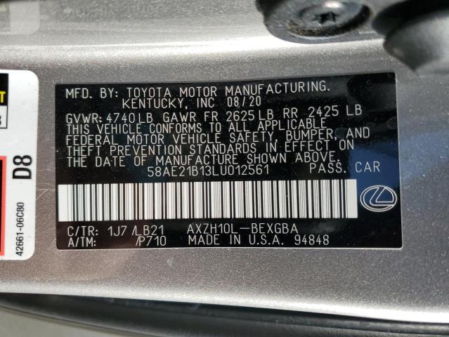 2020 LEXUS ES 300H LU 58AE21B13LU012561
