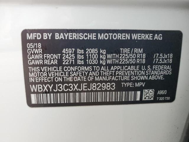 2018 BMW X2 SDRIVE2 - WBXYJ3C3XJEJ82983
