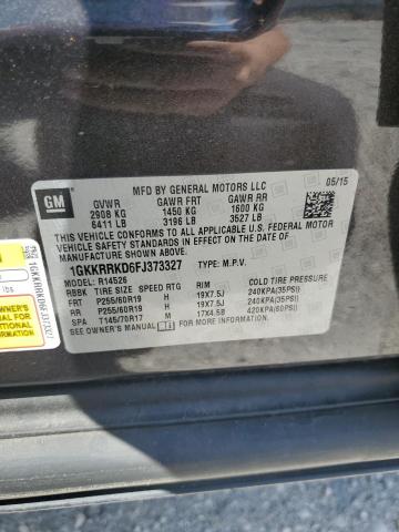 2015 GMC ACADIA SLT 1GKKRRKD6FJ373327