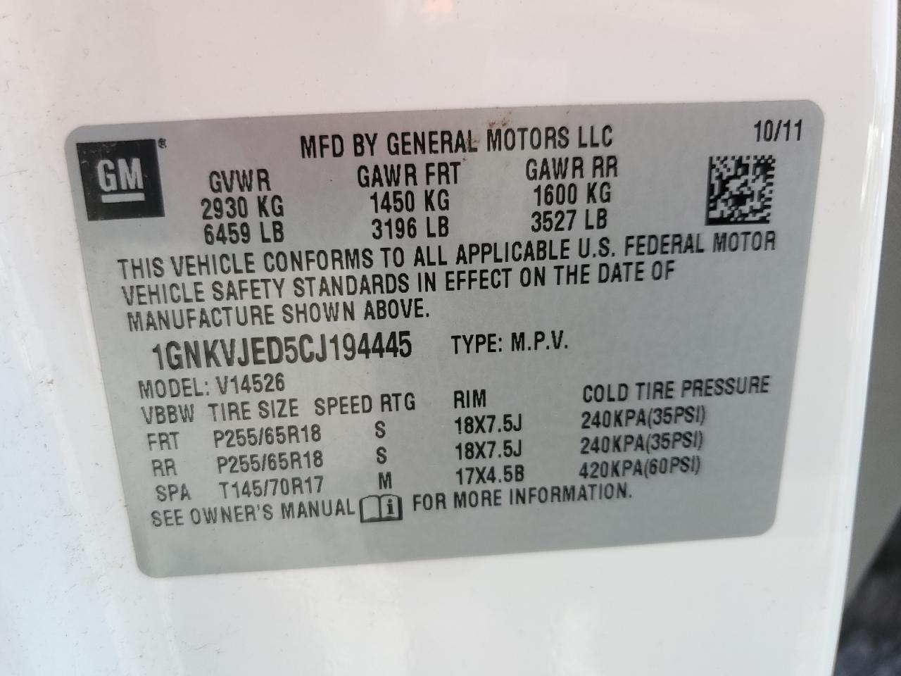 CHEVROLET TRAVERSE LT