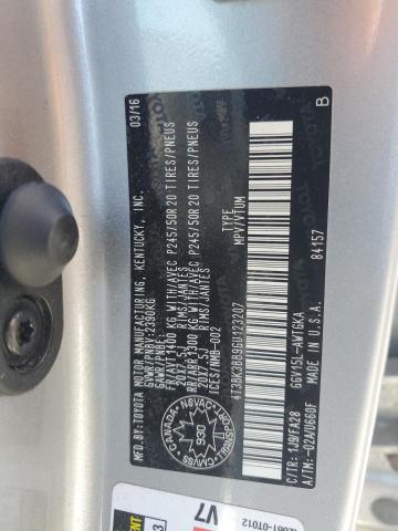 2016 TOYOTA VENZA XLE 4T3BK3BB9GU123207