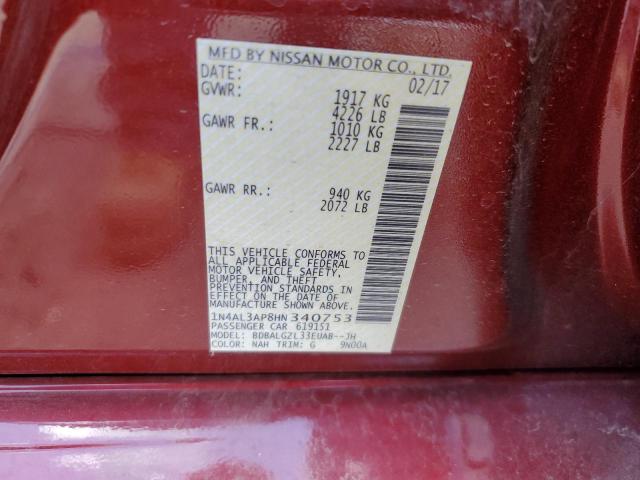 2017 NISSAN ALTIMA 2.5 - 1N4AL3AP8HN340753