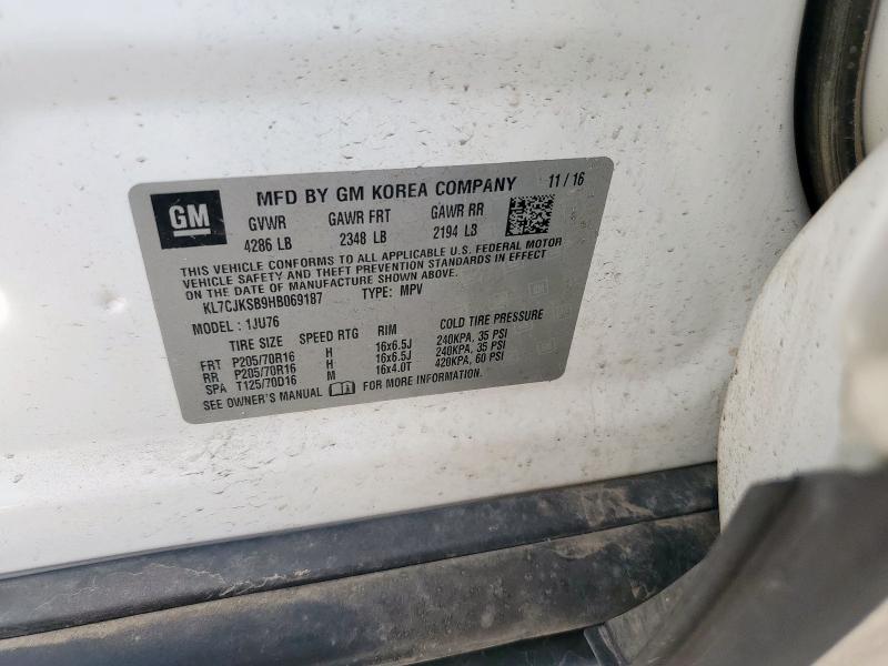2017 CHEVROLET TRAX LS - KL7CJKSB9HB069187