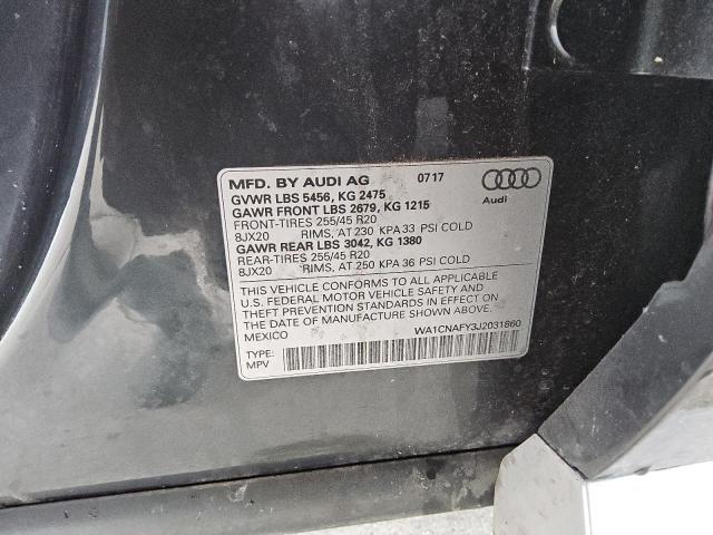 2018 AUDI Q5 PRESTIG WA1CNAFY3J2031860