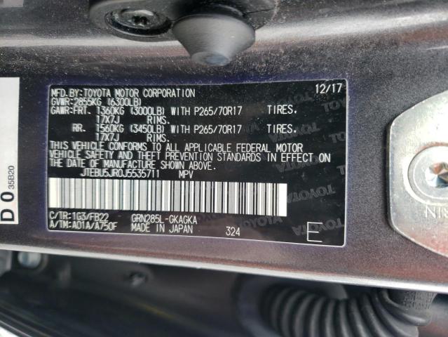 2018 TOYOTA 4RUNNER SR - JTEBU5JR0J5535711