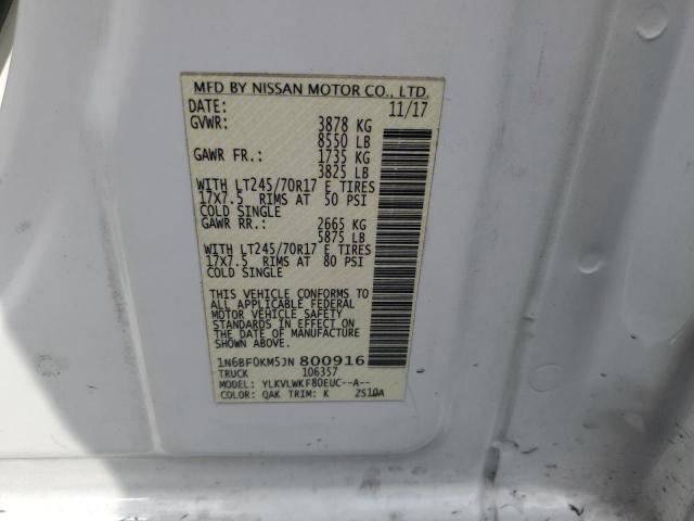 2018 NISSAN NV 1500 S - 1N6BF0KM5JN800916