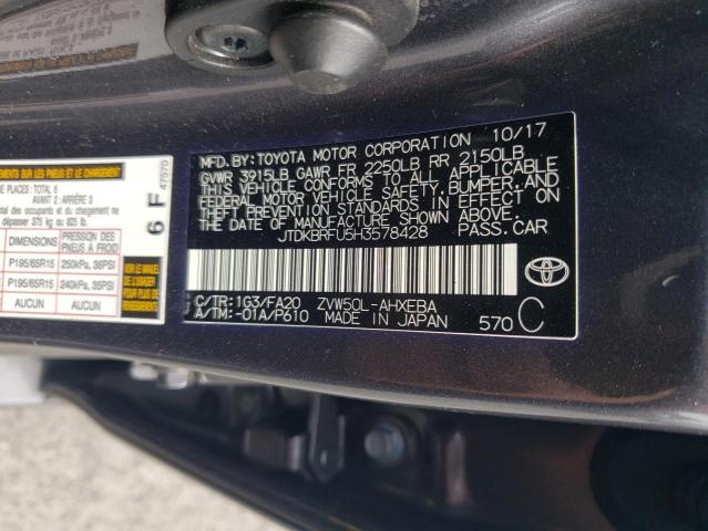 jtdkbrfu5h3578428 - 2017 Toyota prius - #52733765