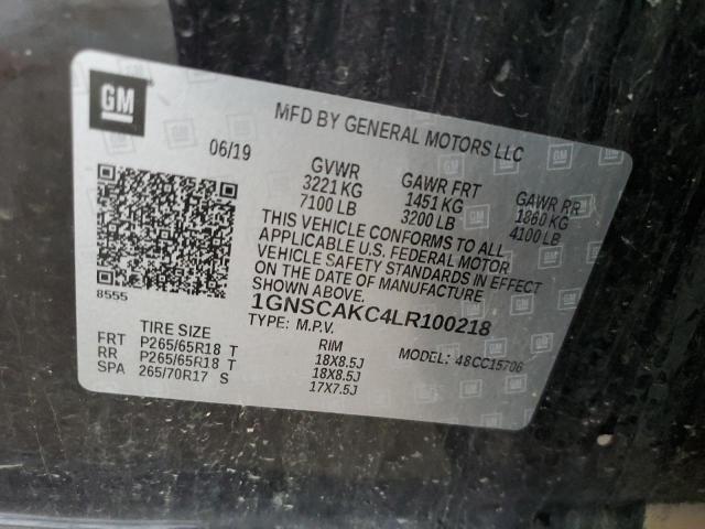 2020 CHEVROLET TAHOE C150 1GNSCAKC4LR100218