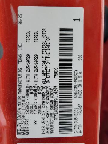 2023 TOYOTA TUNDRA CRE 5TFLA5DB8PX114249