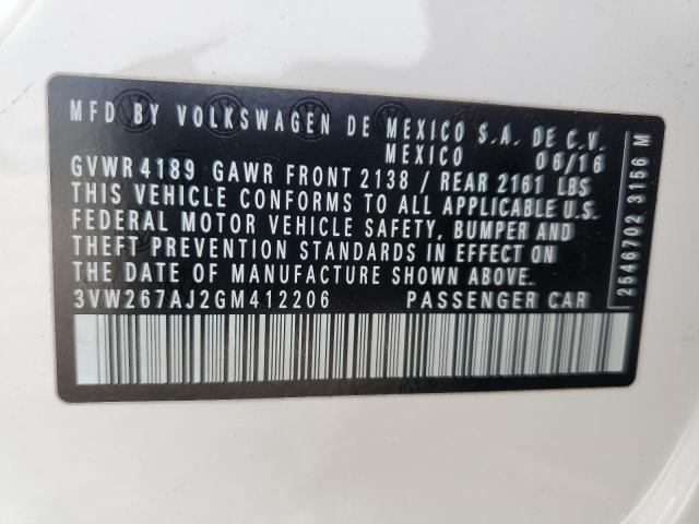 2016 VOLKSWAGEN JETTA S - 3VW267AJ2GM412206