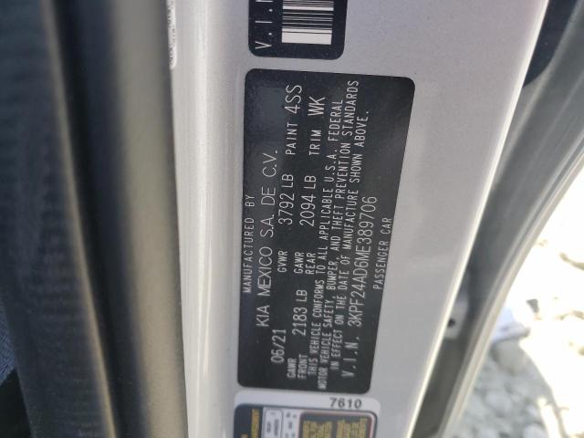 2021 KIA FORTE FE - 3KPF24AD6ME389706