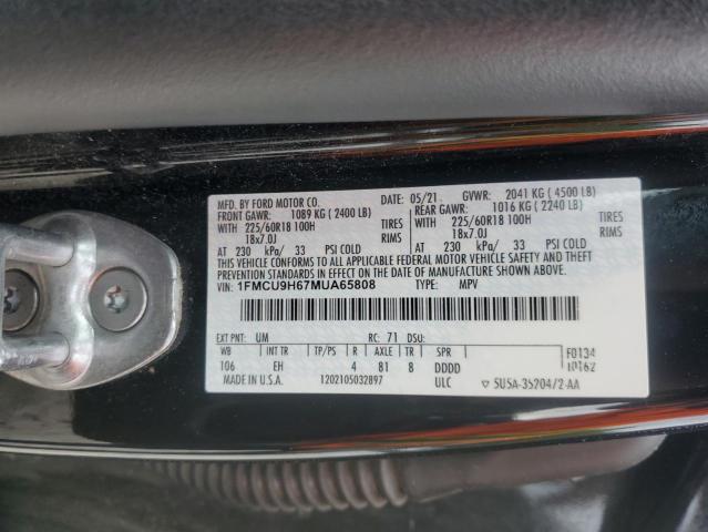 2021 FORD ESCAPE SEL - 1FMCU9H67MUA65808