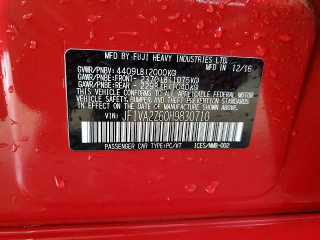 2017 SUBARU WRX STI LI JF1VA2Z60H9830710