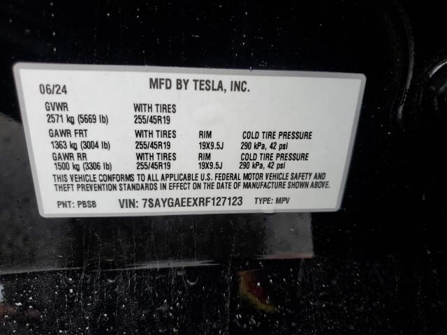 2024 TESLA MODEL Y - 7SAYGAEEXRF127123