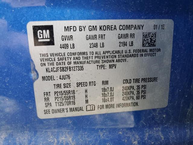 2015 BUICK ENCORE CON - KL4CJFSB2FB127335