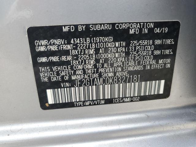 2019 SUBARU CROSSTREK - JF2GTAMC0K8327181