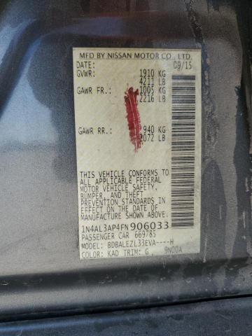 2015 NISSAN ALTIMA 2.5 - 1N4AL3AP4FN906033