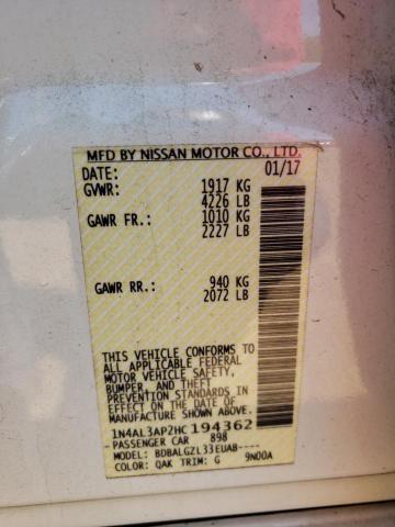 2017 NISSAN ALTIMA 2.5 - 1N4AL3AP2HC194362