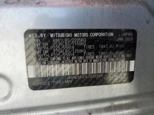 2020 MITSUBISHI OUTLANDER - JA4AD3A37LZ032294