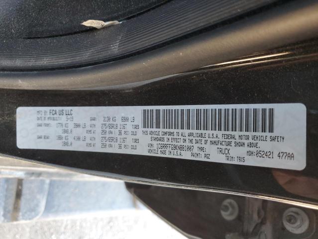 2019 RAM 1500 BIG H - 1C6RRFFG9KN881007