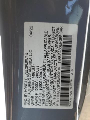 2022 HONDA ACCORD HYB - 1HGCV3F22NA020116
