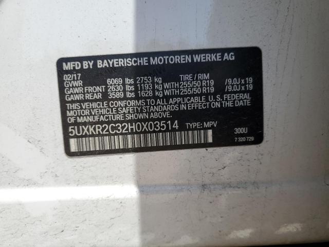 2017 BMW X5 SDRIVE3 - 5UXKR2C32H0X03514