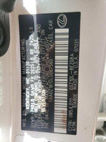 2020 LEXUS ES 350 - 58ADZ1B12LU067560