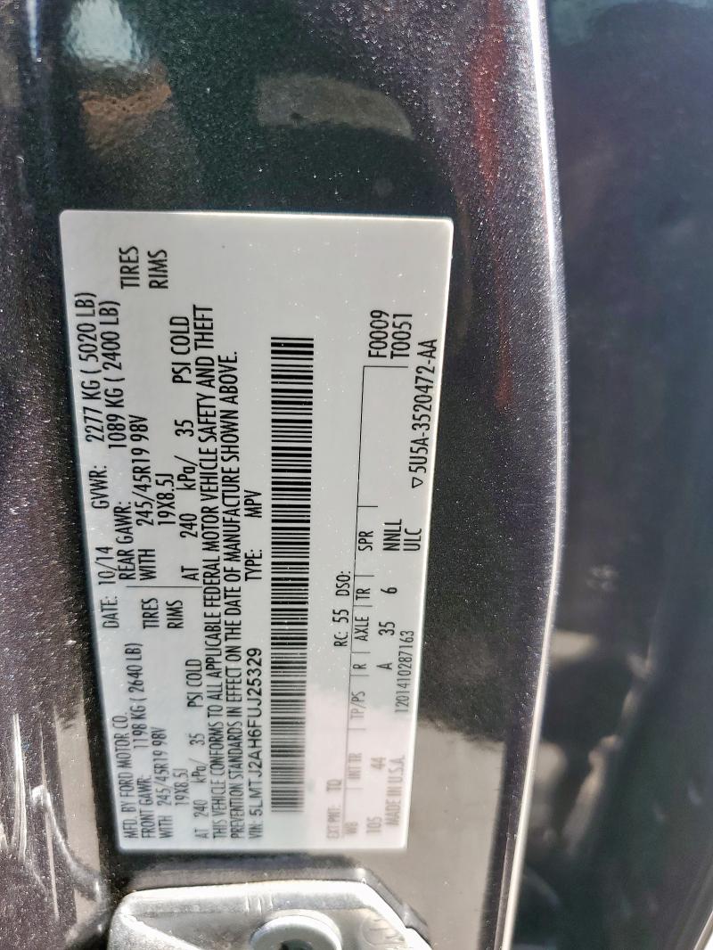2015 LINCOLN MKC 5LMTJ2AH6FUJ25329