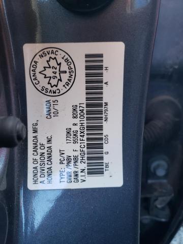 2016 HONDA CIVIC EX - 2HGFC1F4XGH100471