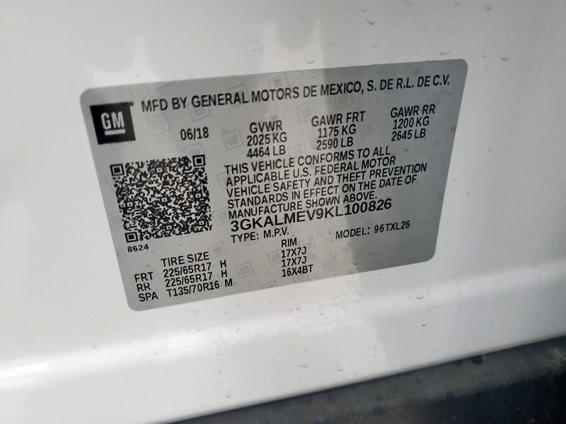 2019 GMC TERRAIN SL - 3GKALMEV9KL100826