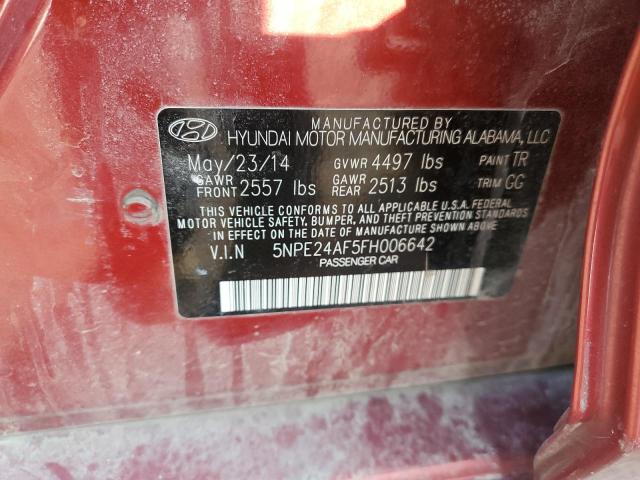 2015 HYUNDAI SONATA SE - 5NPE24AF5FH006642
