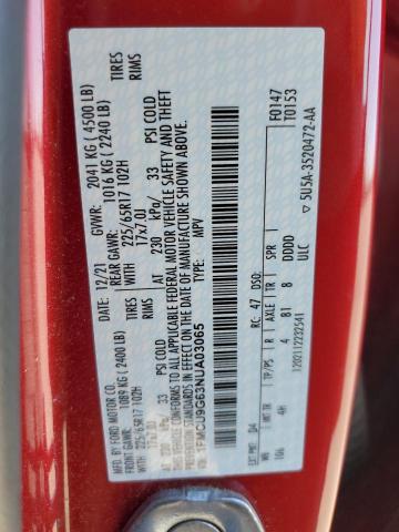 2022 FORD ESCAPE SE - 1FMCU9G63NUA03065