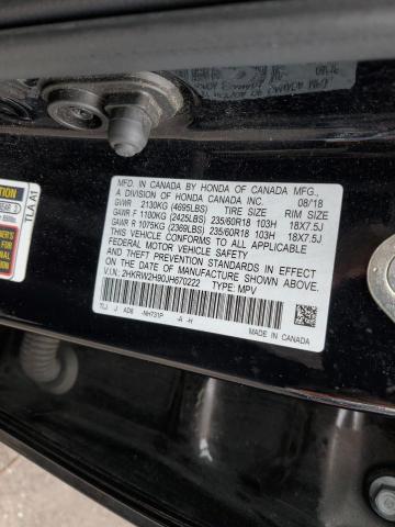 2018 HONDA CR-V TOURI - 2HKRW2H90JH670222
