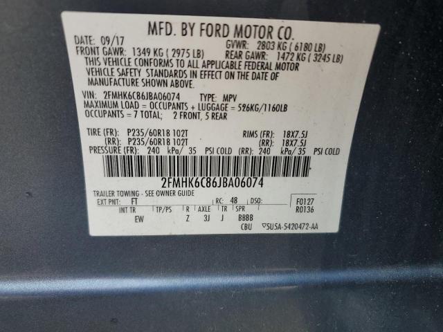2018 FORD FLEX SEL - 2FMHK6C86JBA06074