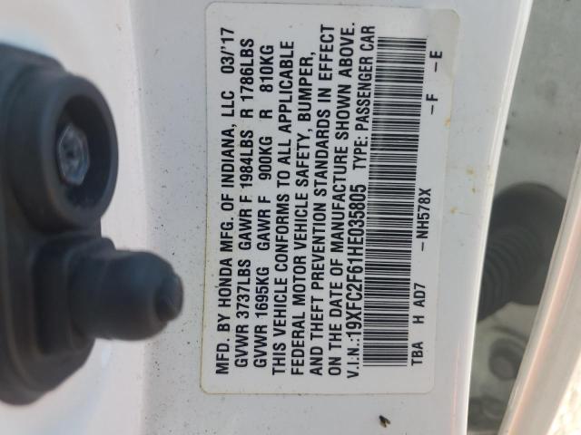 2017 HONDA CIVIC LX - 19XFC2F61HE035805