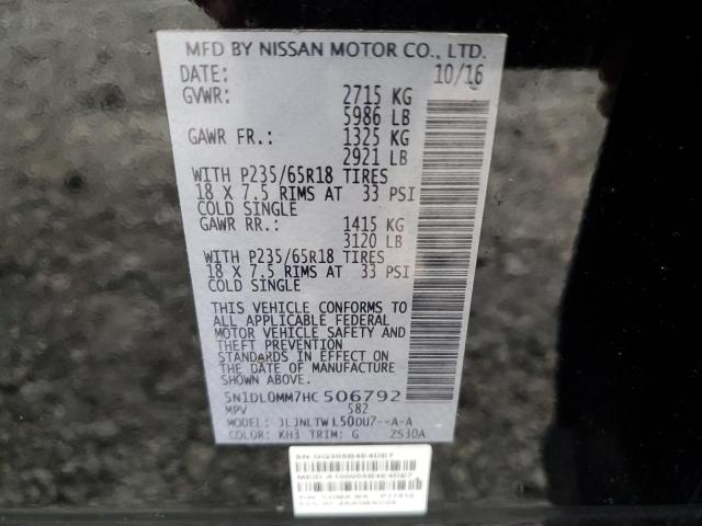 2017 INFINITI QX60 5N1DL0MM7HC506792