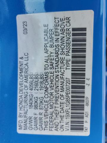 2023 HONDA CIVIC SPOR - 19XFL1G85PE007207