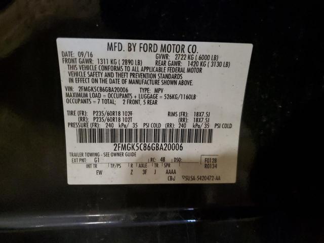 2016 FORD FLEX SEL - 2FMGK5C86GBA20006