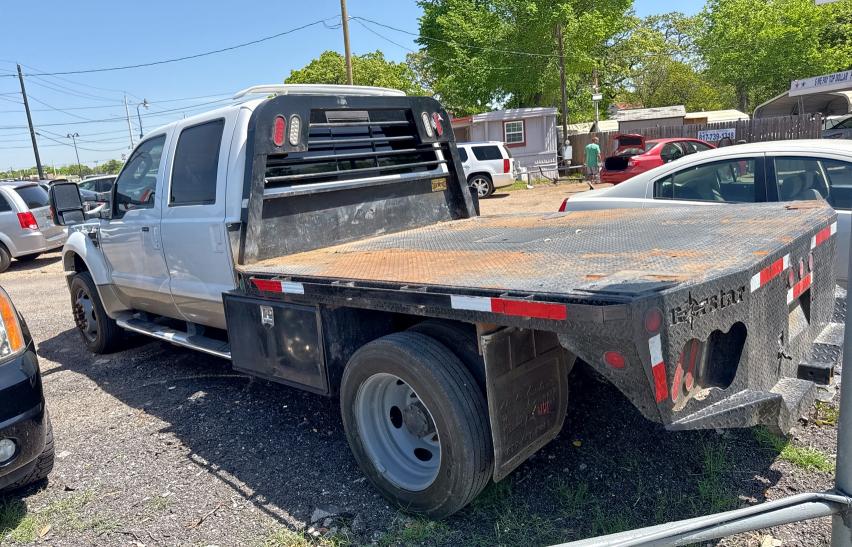 FORD F450 SUPER 2008 white crew pic diesel 1FTXW43R98EE20482 photo #4