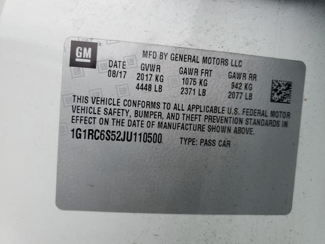 2018 CHEVROLET VOLT LT - 1G1RC6S52JU110500