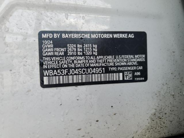 2025 BMW 530 XI - WBA53FJ04SCU04951