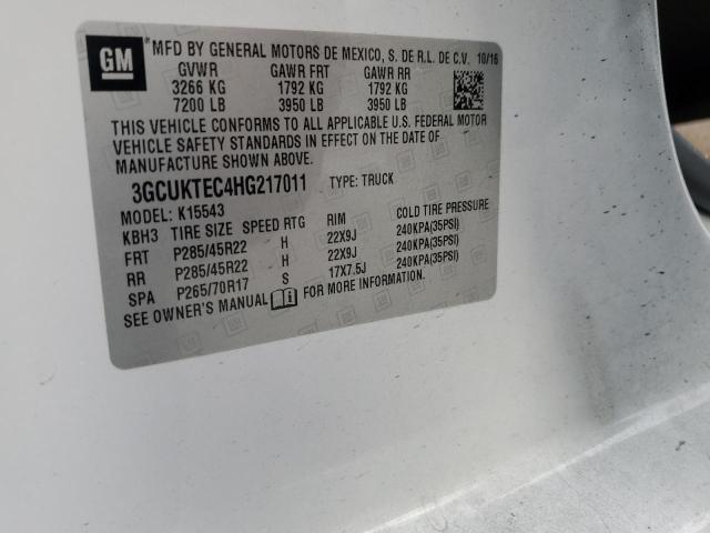 2017 CHEVROLET SILVERADO - 3GCUKTEC4HG217011