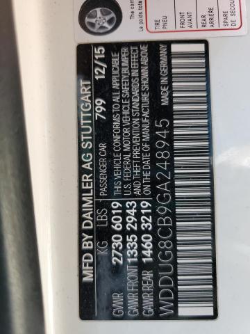 2016 MERCEDES-BENZ S 550 WDDUG8CB9GA248945
