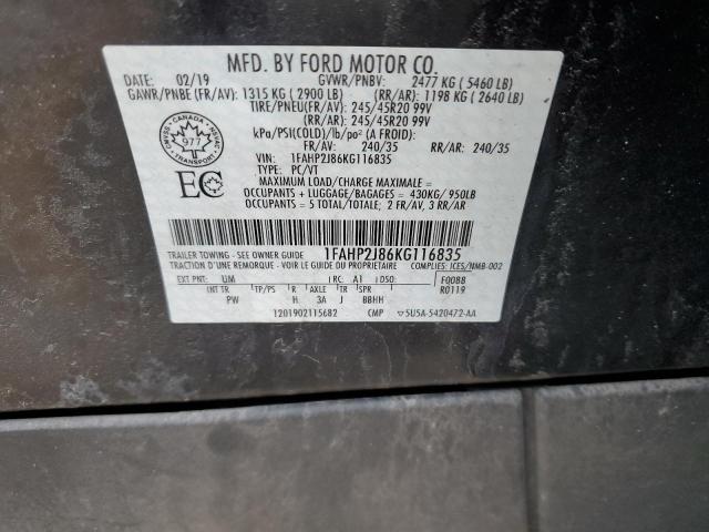 2019 FORD TAURUS LIM - 1FAHP2J86KG116835