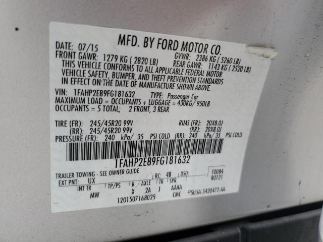2015 FORD TAURUS SEL - 1FAHP2E89FG181632